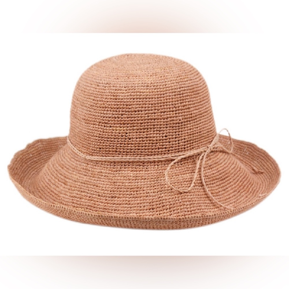 Wide-Brimmed Sun Hat with Roll Up Edge